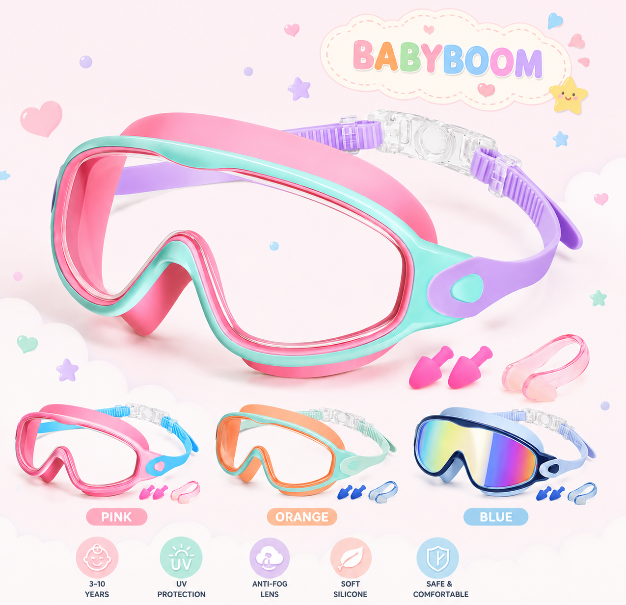 Kids Swim Goggles Set™