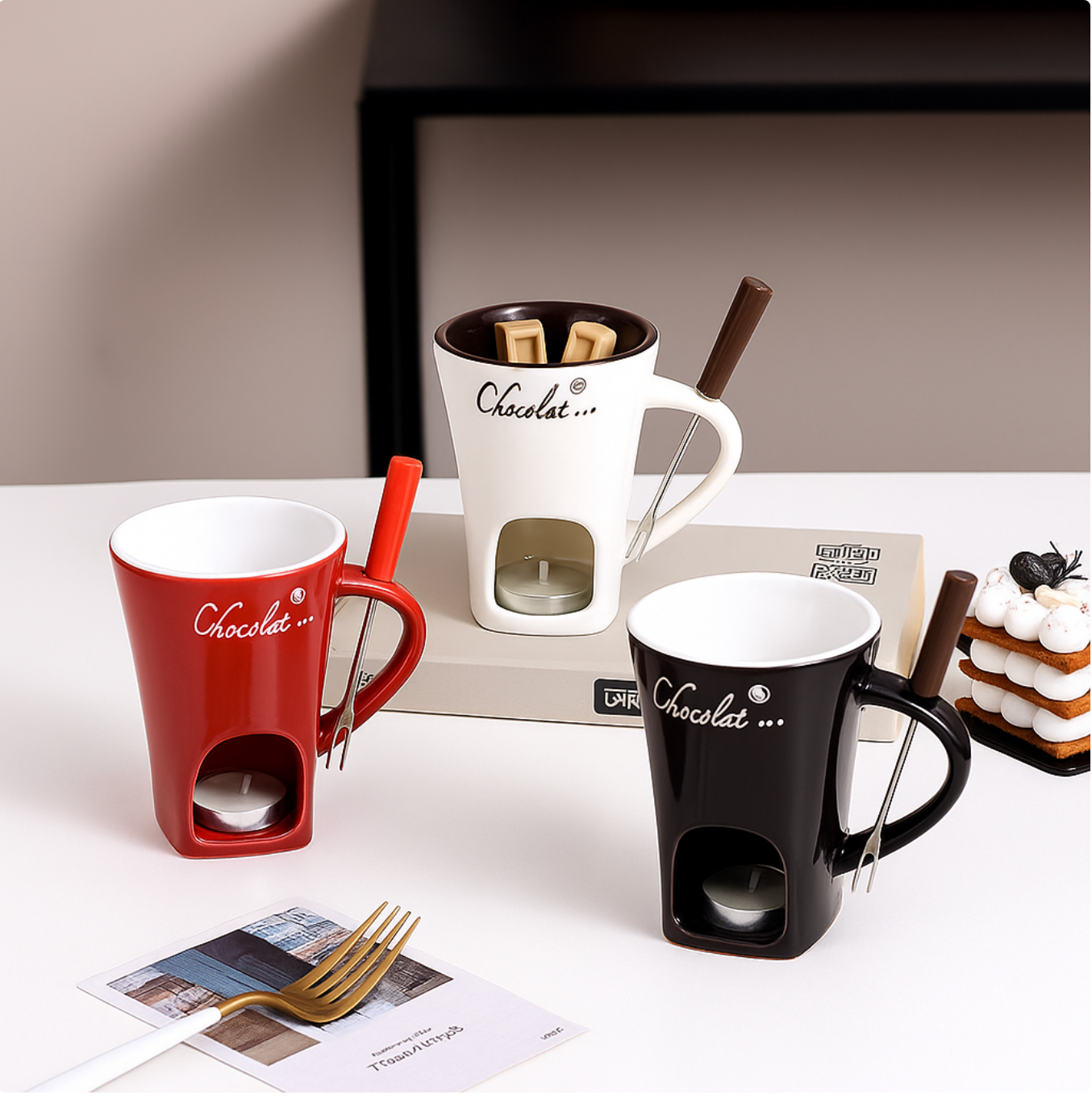 Chocolate Fondue Mug Set™